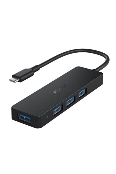 AUKEY USB-C hub, AUKEY, 3 USB ports, black