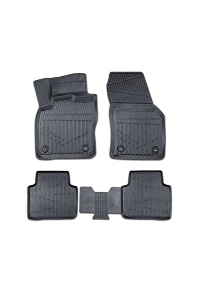 CED AUTO TRADE Σετ Πατάκια Αυτοκινήτου με Λάστιχα VW TIGUAN II 2016-2023