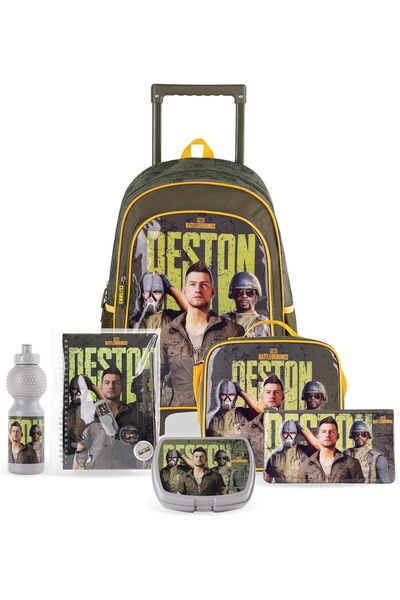 PUBG طقم حقيبة سفر TROKER، أخضر، 6 قطع