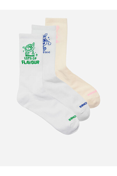 Jack & Jones Pack of 3 - Graphic Print Tennis Socks