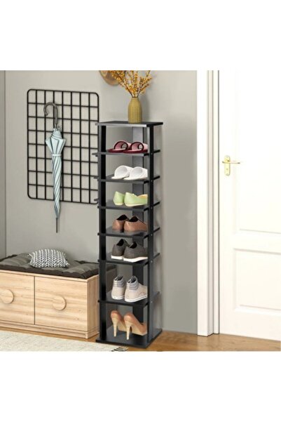 COSTWAY Wooden Shoe Rack with 8 Levels and Large Capacity for Entry/Living Ro...