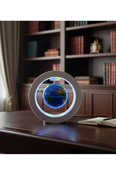 lstri Dünya Küresi Manyetik Levitasyonlu Işıklı Dönen Ev ve Ofis İçin Büyüley...