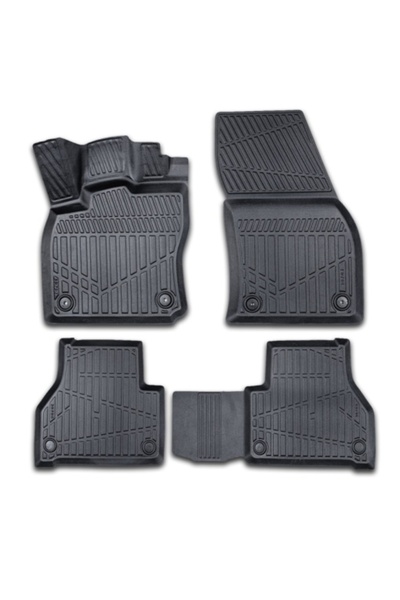 CED AUTO TRADE Σετ Πατάκια Αυτοκινήτου από Λαστιχένιο Πατάκι VW Caddy 2020->