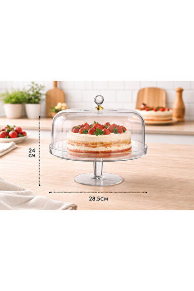 Dania 🍰 Acrylic cake stand with a Sheer lid – elegant dessert presentation |...