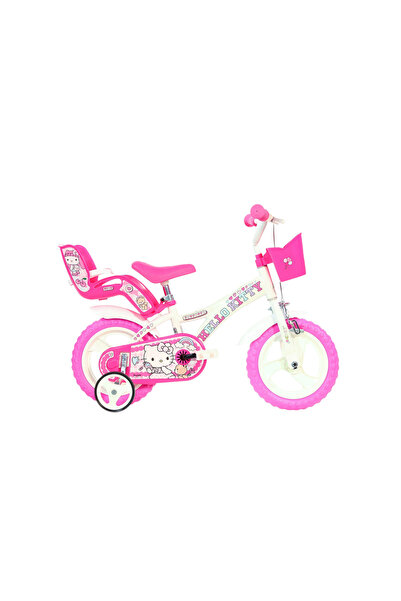 Dino Bikes Bicicleta copii, Dino Bikes, Hello Kitty, Roti ajutatoare, 12 inch...