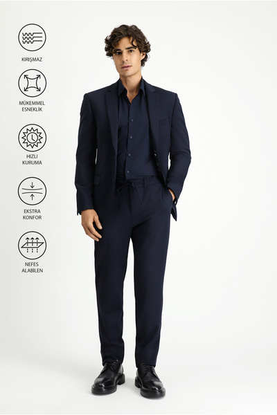 Kiğılı بدلة مودينا ذات ياقة مفردة ورباط على الخصر