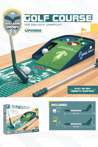 OEM Διαδραστικό παιχνίδι μίνι γκολφ με φώτα και ήχους, σετ γκολφ με 2 μπαστού...