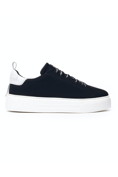martin valen Bobe White Suede Belt Detail Black Sneakers