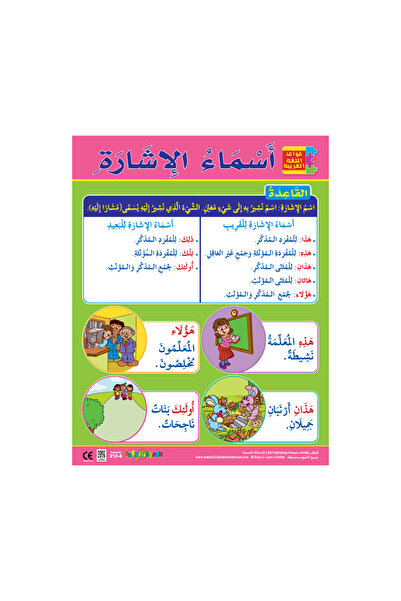 123Publishing House الضمائر الإشارية - لوحة جدارية باللغة العربية