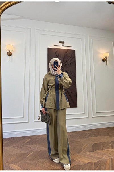 Butik TANSEL GARNİLİ FERMUARLI HAKİ TAKIM