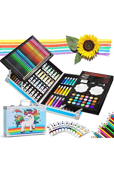 Arabest مجموعة رسم فنية احترافية مكونة من 145 قطعة، طقم رسم مع أقلام تلوين في...