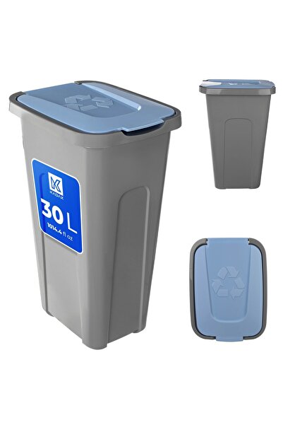 KADAX Coș de gunoi 30L, container de sortare a deșeurilor cu capac