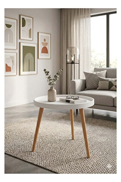 EXPERT طاولة قهوة مستديرة مناسبة للوجبات الخفيفة