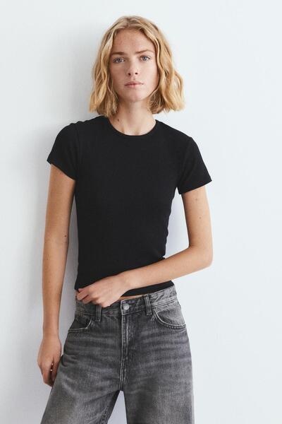 Pull & Bear Fitilli kısa kollu t-shirt
