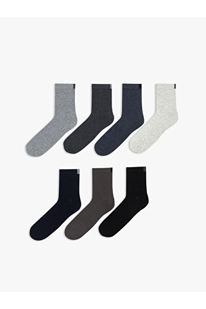 LC Waikiki Rmz Gi̇yi̇m Farkiyla Men's Sock Socks 7-Pack