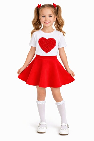 Nacar Kız Çocuk Modeli Badi Şık etek Takım 23 Nisan 29 Ekim Gösteri Kıyafeti