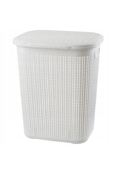 KADAX Coș de rufe pentru rufe murdare, recipient mare din plastic de 50 l, cu...