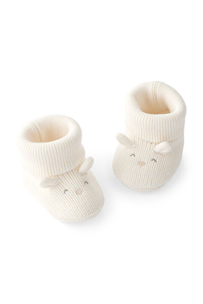 Carter's Baby Booties 0-3 Months White
