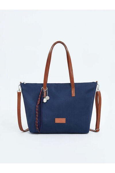 LC Waikiki Navy Blue Suede Look Women's Shoulder Bag