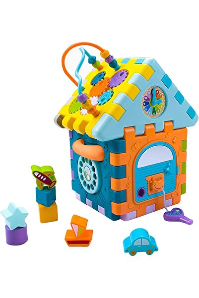 huanger HE0528 Interactive Learning House Toy, 9-Side Activity Cube with Ligh...