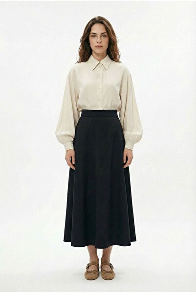 ALLDAY Черно-бяла раирана пола