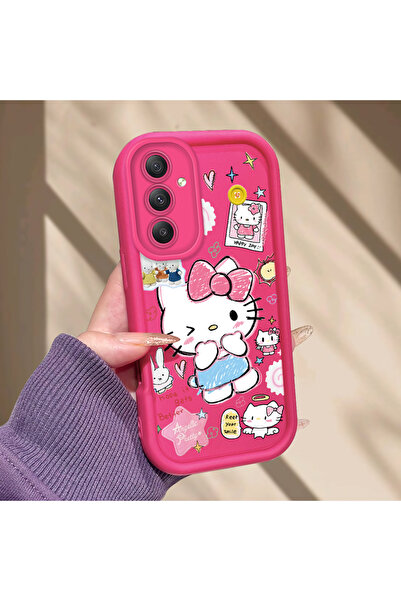 PATTERNOVA Samsung Galaxy A34 Hello Kitty Kılıf, Silikon, Darbeye Dayanıklı, ...