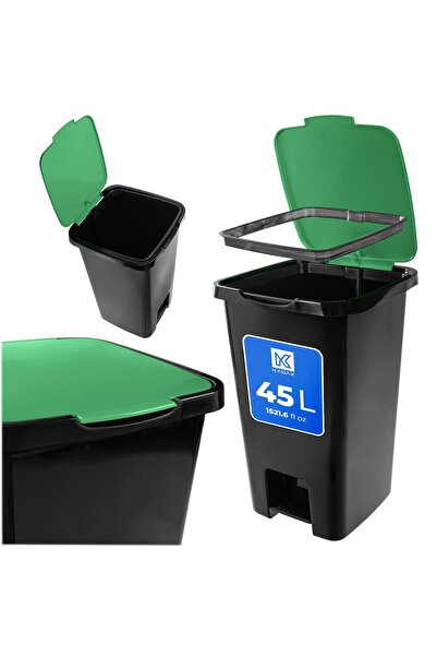 KADAX Garbage Bin 45L Waste Container For Waste Separation Trash Can With Pedal