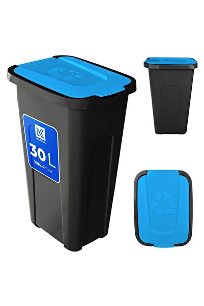 KADAX Coș de gunoi 30L, container de sortare a deșeurilor cu capac