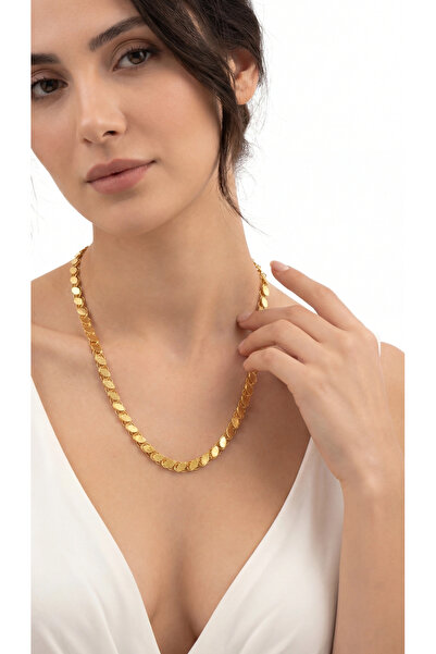 Çelikoğlu Kuyumculuk 14 AYAR ALTIN PULLU ZİNCİR KOLYE 13,36 GR