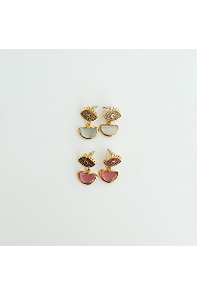 Boise Atelier Morata White Steel Earring | Çelik Küpe