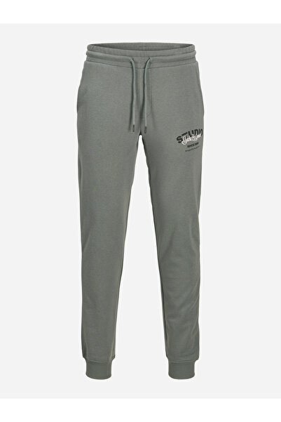 Jack & Jones Charcoal Printed Cuffed Joggers