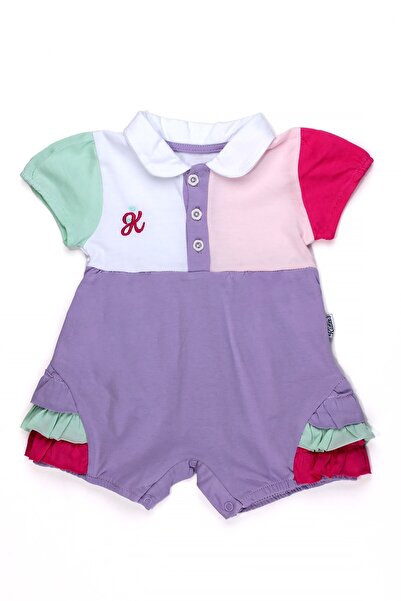 Chicsy Baby Baby Girl Colorful Polo Neck Jumpsuit Summer Cotton Baby Jumpsuit...