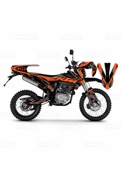 sticker Kuba Race 125 EXC Design Set Siyah-Turuncu-Gri