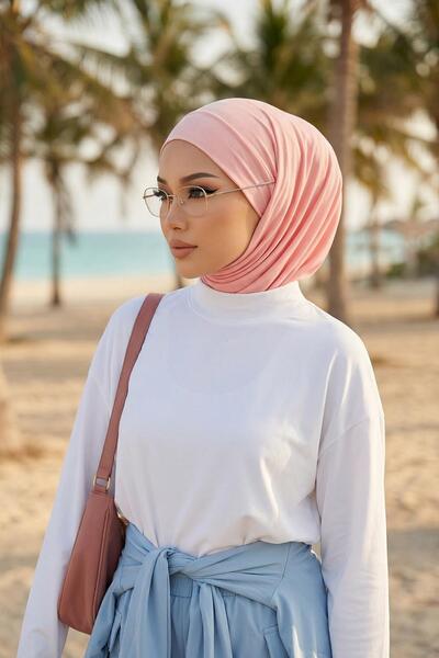 Aisha's Design Pamučni džersej Bonnet sa funkcijom pokrivanja vrata i ulazom ...