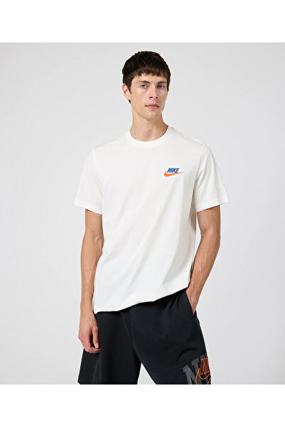Nike Ανδρικό λευκό μπλουζάκι NikeM Nsw Tee Club+ Lbr
