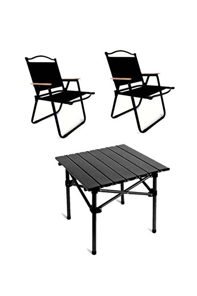 Generic Table and 2 Chairs Set, Foldable, Ideal for Picnics and Outdoor Activ...