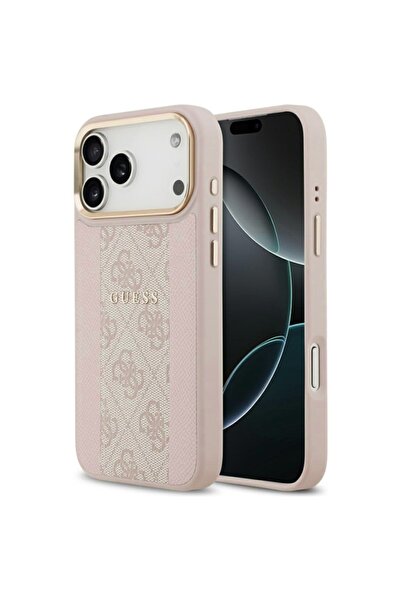 Guess Case for iPhone 17 Pro Max, Hardcase 4G Stripe MagSafe, Pink