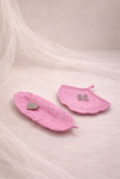 Atiye Studio Set of 2 Leaf Jewelry Plates Decorative Jewelry Organizer Ginkgo...