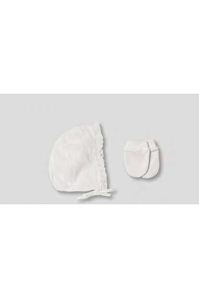Pugi Baby Hospital Discharge Set Blanket , Including Hat, Gloves, Cotton Baby Set, Embroidered 4-Piece Newborn Set