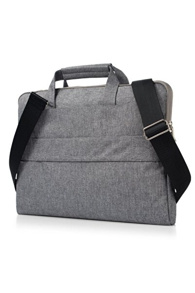 iUni Taška na notebook 13"-14", nastaviteľný/odnímateľný ramenný popruh, sivá