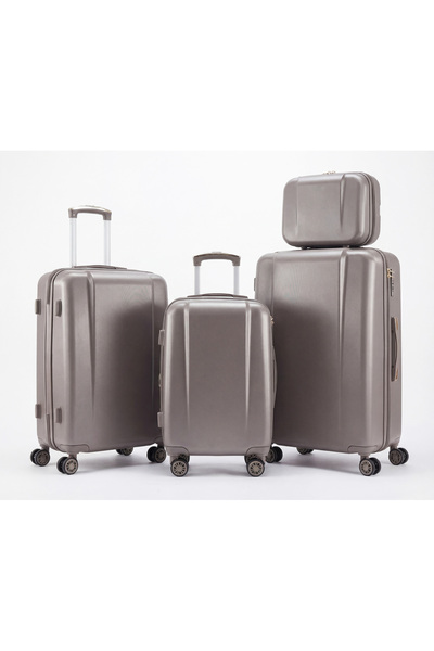 ASFAR مجموعة حقائب سفر من 4 قطع مصنوعة من مادة ABS، مقاسات 14-20-24-28 بوصة، ...