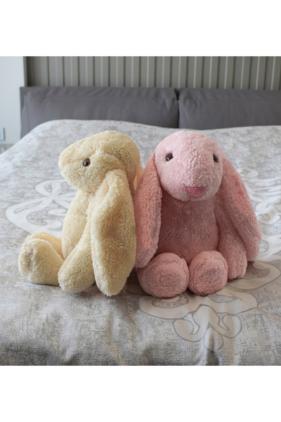 Pababo 2'li 45 cm Ponçik Tavşan-Sevimli Uyku Arkadaşım Tavşan