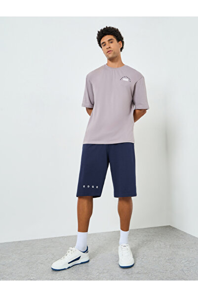 Styli Men Oversized HD Print Terry Shorts