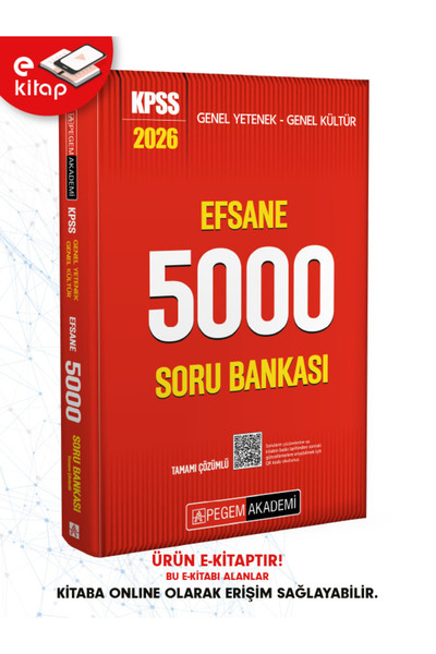 Pegem Akademi Yayıncılık 2026 KPSS Genel Yetenek Genel Kültür Efsane 5000 Tam...