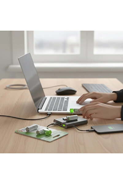 AyrStore Buğz Usb Ile Şarj Olabilen 2 Li 1450 Mah Lityum Kalın Şarjlı Kalem Pil