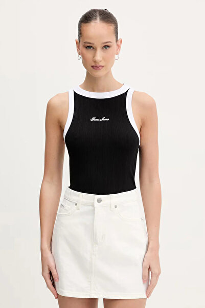 Guess Γυναικεία μπλούζα Embro Μοντάλ Mixed Top - Μαύρο