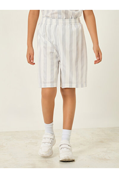 Styli Kids Striped Knit Shorts