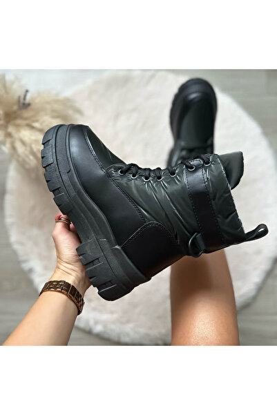 dehaine Black women's boots, fashion, casual, high sole, R751