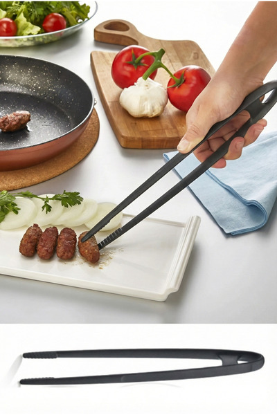 Selenica 30 cm Isıya Dayanıklı Teflon Plastik Şef Cımbızı Hassas Mutfak Servi...