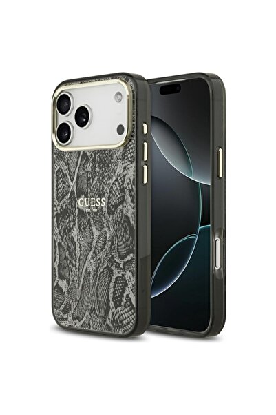 Guess Carcasă pentru iPhone 17 Pro Max, model Python, MagSafe, neagră
